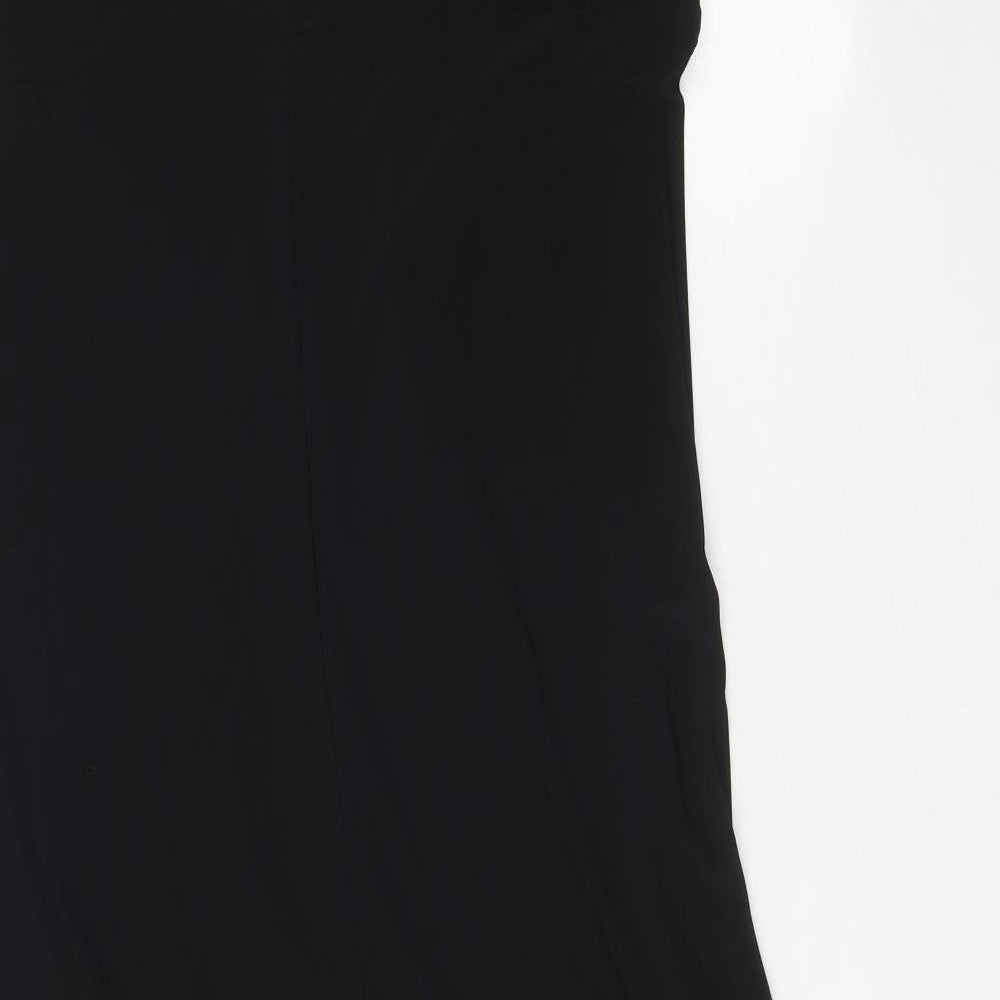 Wallis Womens Black Polyester Maxi Size 14 Boat Neck Zip