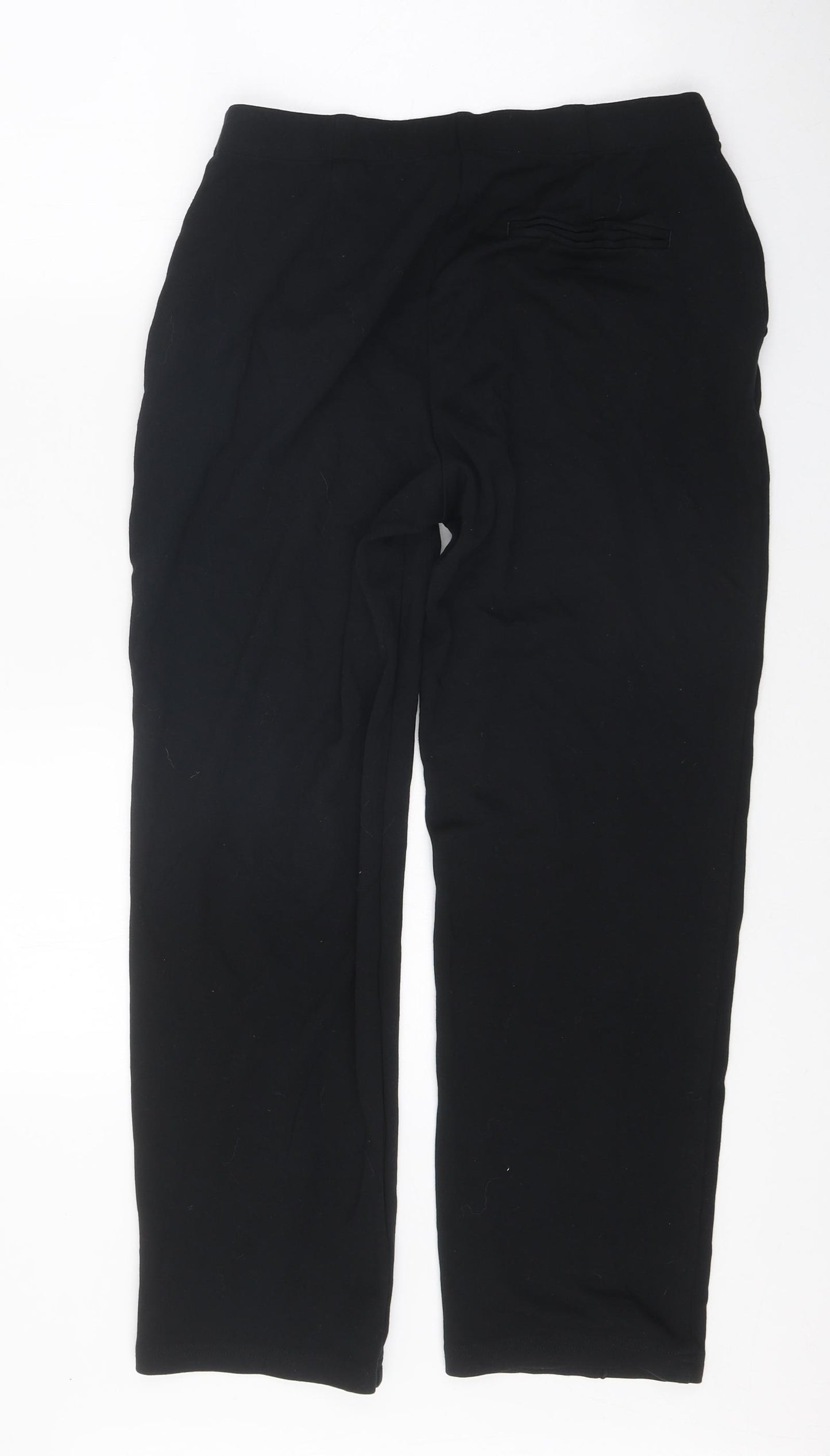 Marks and Spencer Womens Black Viscose Trousers Size 10 Regular