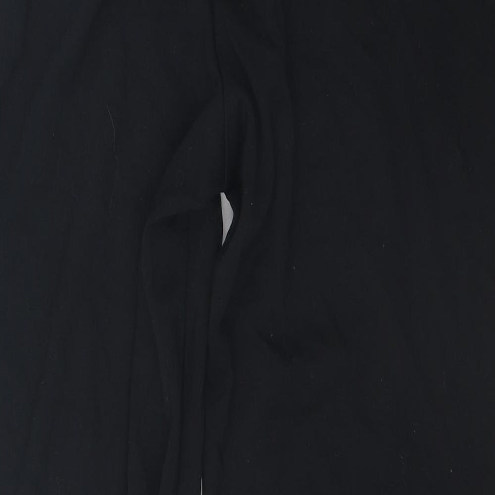 Marks and Spencer Womens Black Viscose Trousers Size 10 Regular