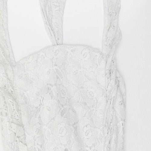 Reverse Womens White Polyester Playsuit One-Piece Size S Pullover
