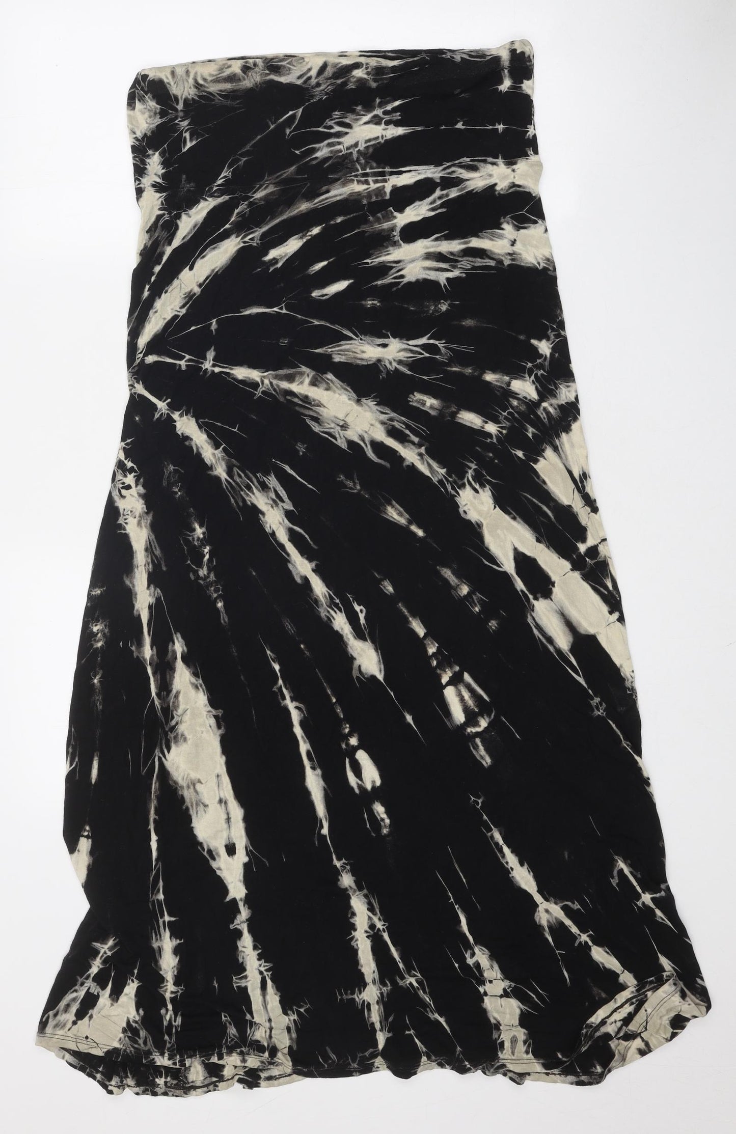 Maya Womens Black Geometric Polyester Maxi Skirt One Size