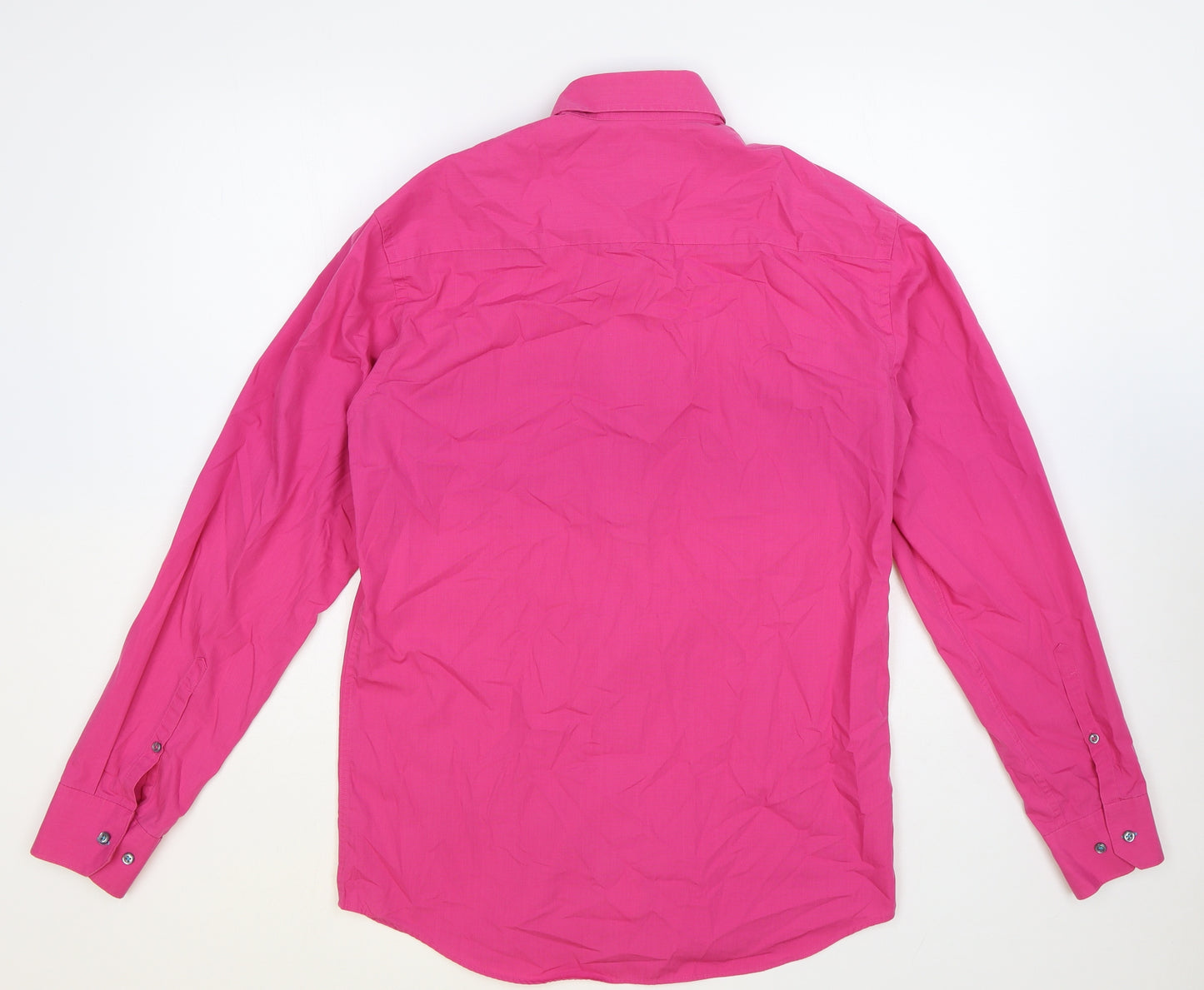 NEXT Mens Pink Cotton Dress Shirt Size 15 Collared Button