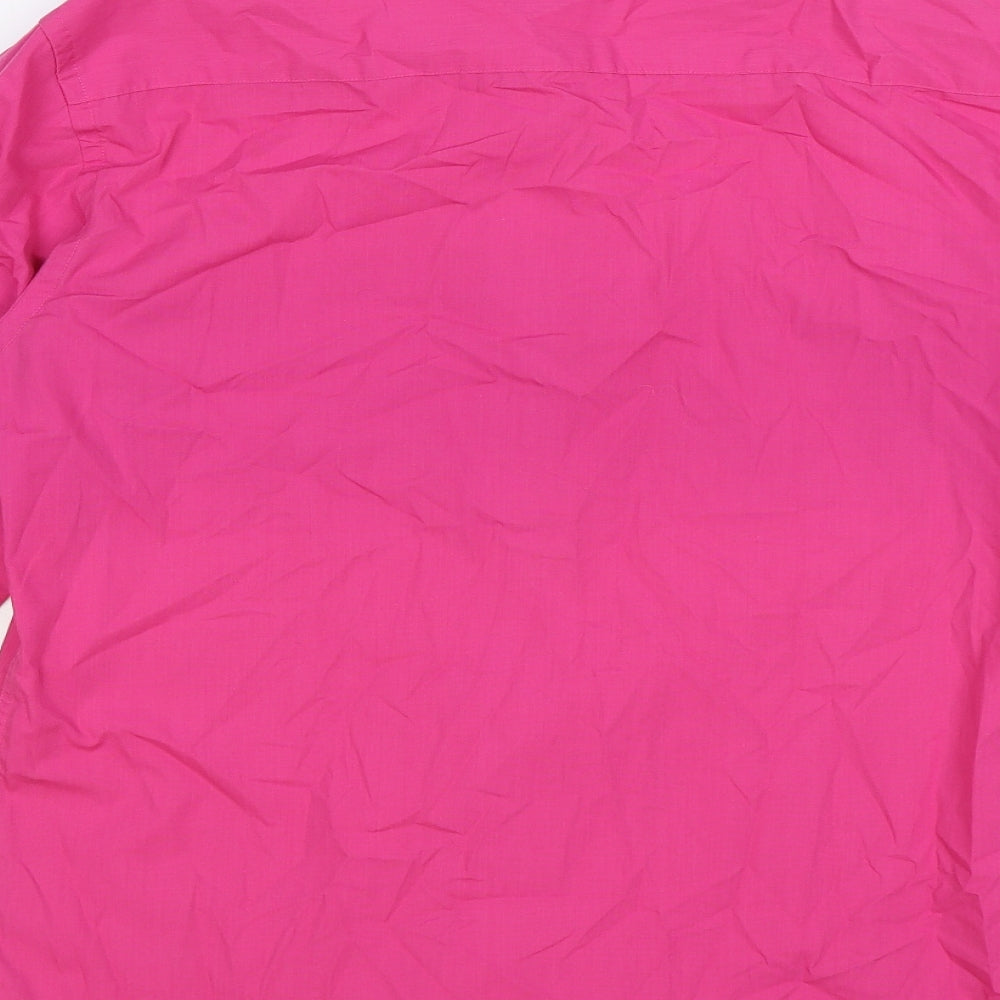 NEXT Mens Pink Cotton Dress Shirt Size 15 Collared Button