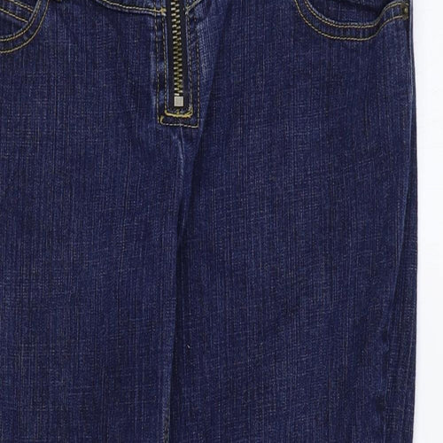 blueasphat Womens Blue Polyester Straight Jeans Size 30 in Relaxed Zip