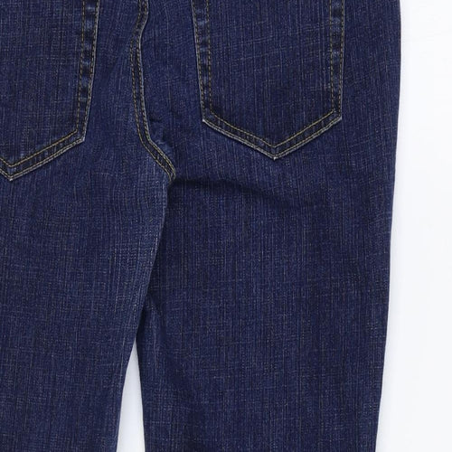 blueasphat Womens Blue Polyester Straight Jeans Size 30 in Relaxed Zip
