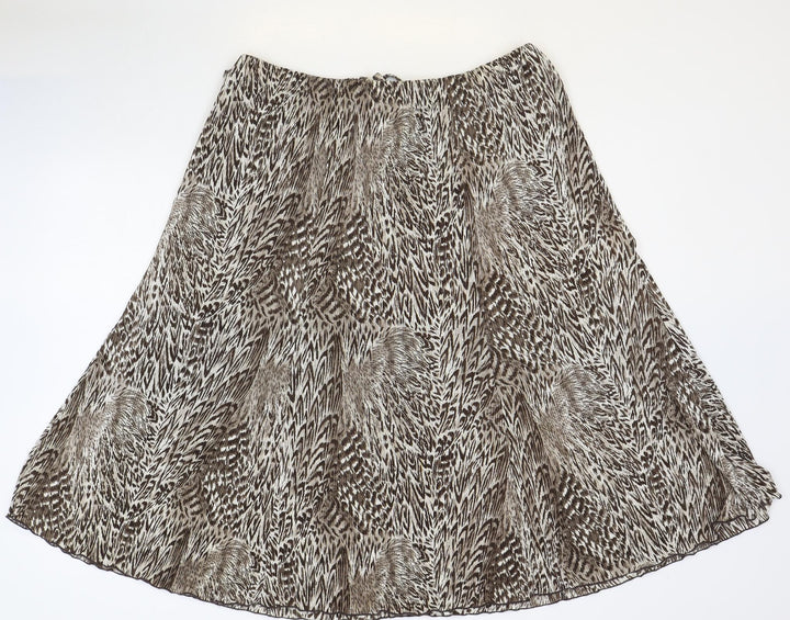 Al Paradise Womens Brown Geometric Polyester A-Line Skirt Size XL