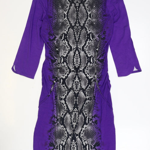 Riani Womens Multicoloured Animal Print Viscose Bodycon Size 10 Scoop Neck - Snake Print