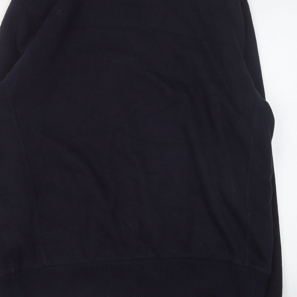 Marks and Spencer Mens Blue Cotton Full Zip Sweatshirt Size L