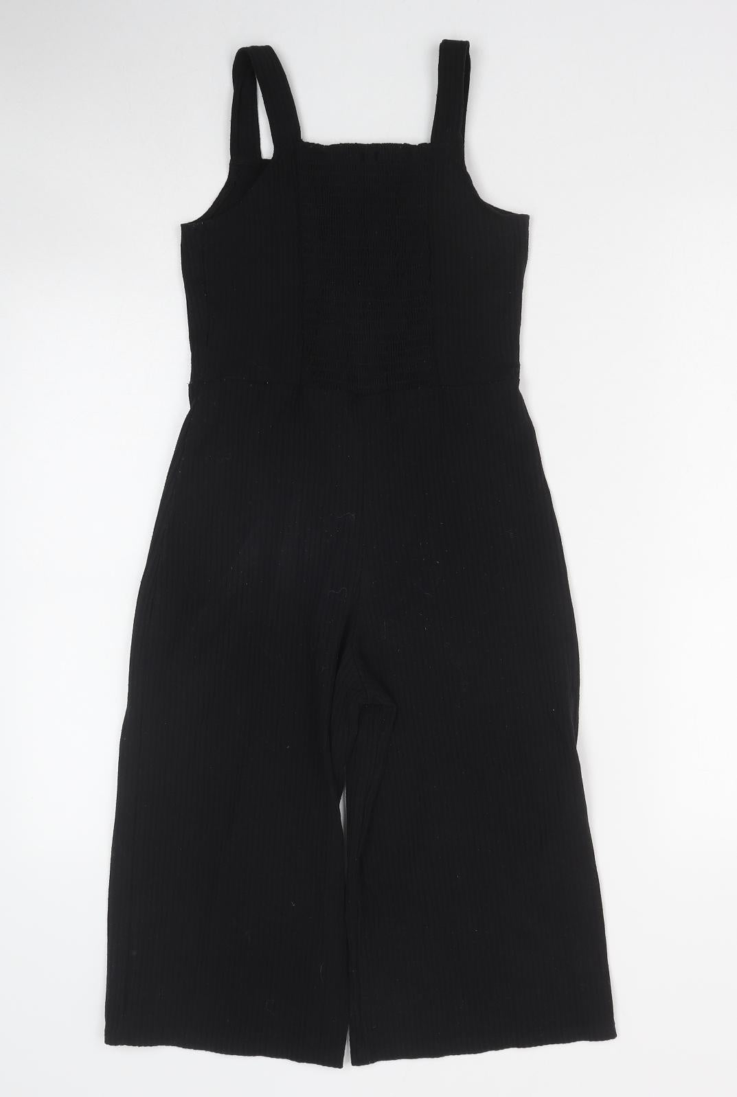 Primark Girls Black Polyester Jumpsuit One-Piece Size 9-10 Years Pullover