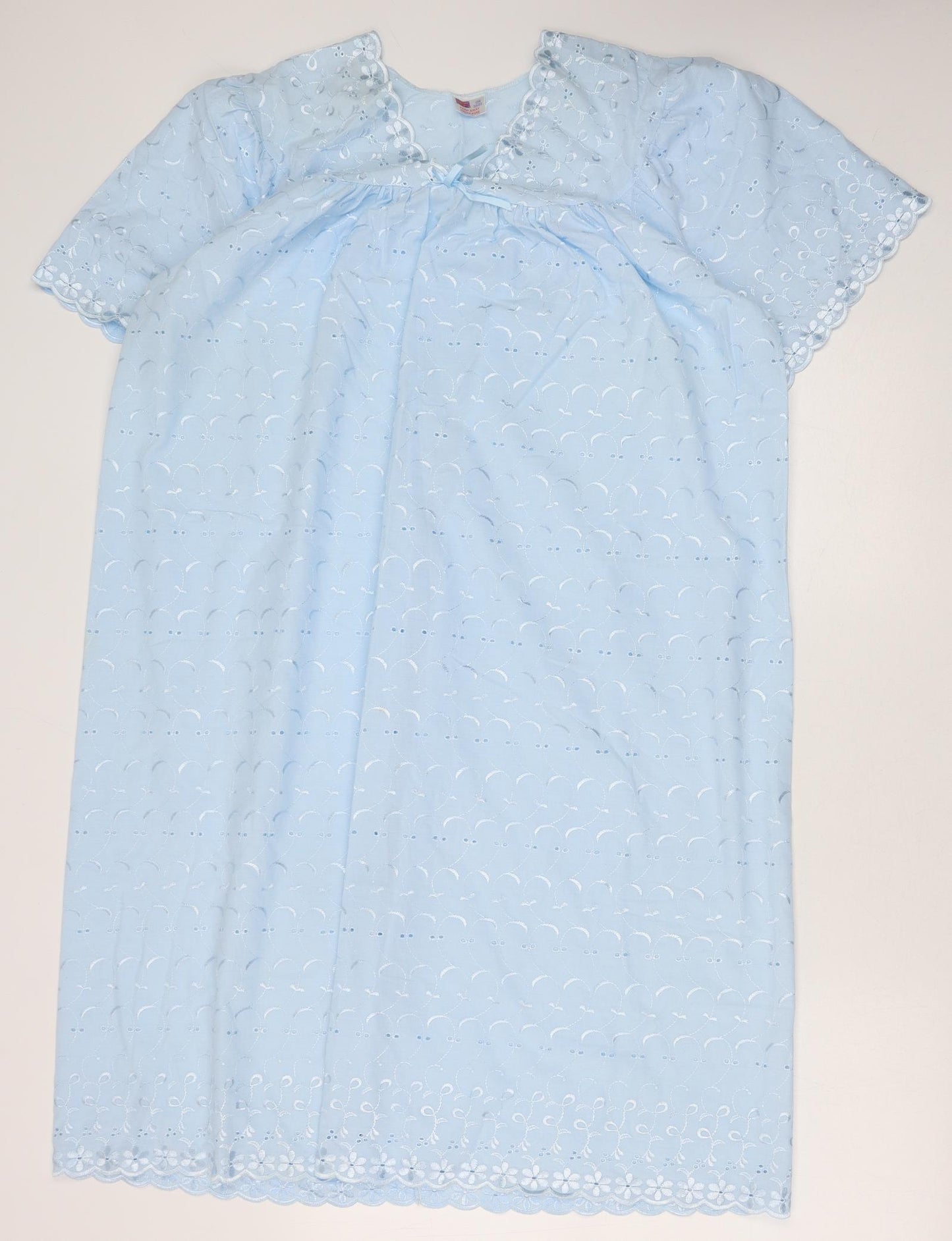 Preworn Womens Blue Geometric Cotton Top Dress Size 20