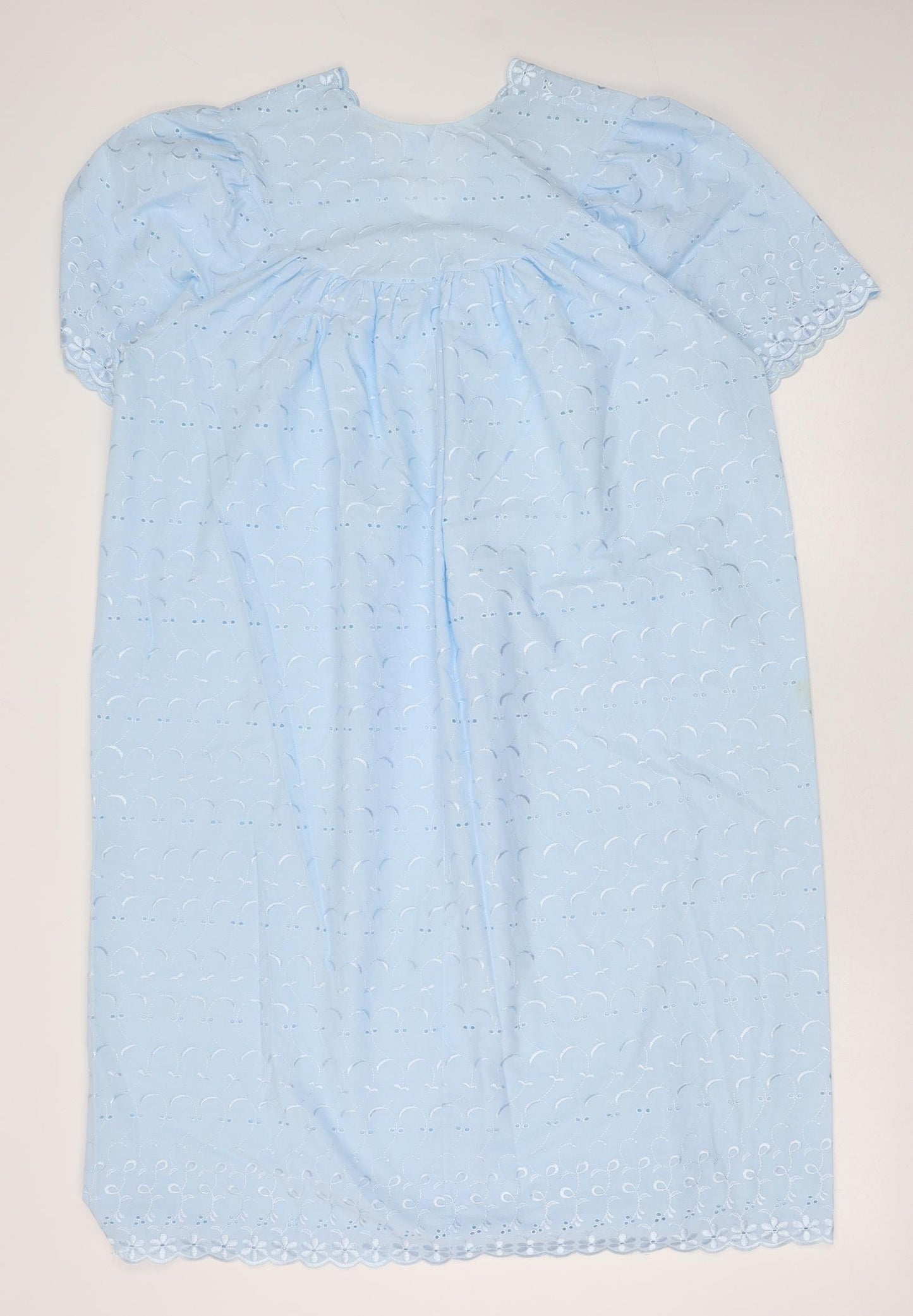 Preworn Womens Blue Geometric Cotton Top Dress Size 20