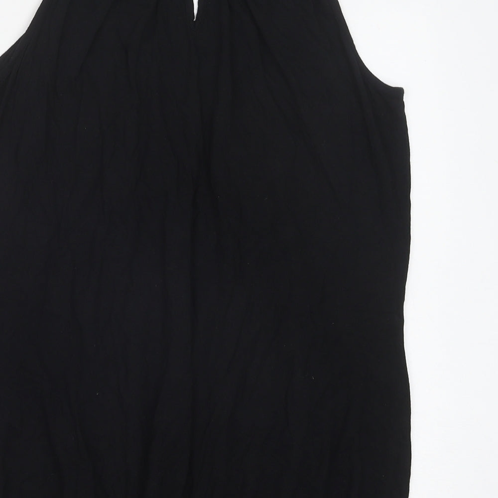 Born By Ted Baker Womens Black Cotton Basic Tank Size M V-Neck