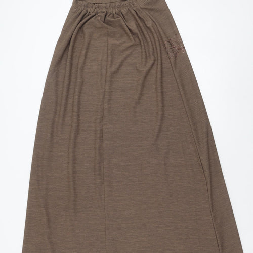 Preworn Womens Brown Polyester A-Line Skirt Size 26 in