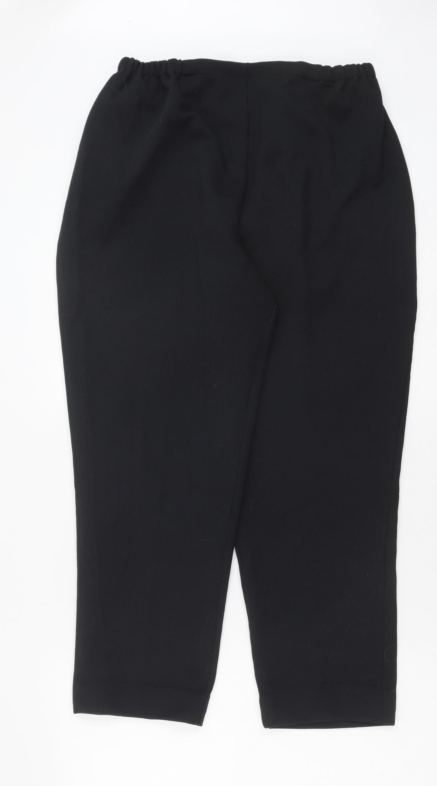 Saira of Manchester Womens Black Polyester Trousers Size 22 Regular