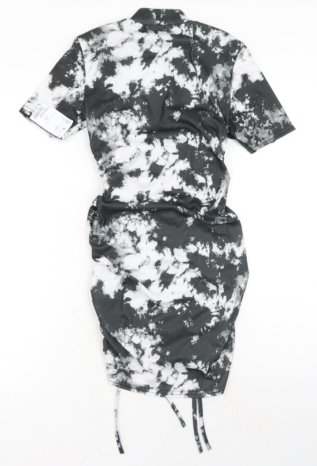 Vivichi Womens Grey Tie Dye Polyester Bodycon Size S Mock Neck Pullover