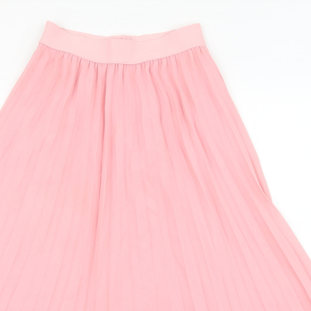 Saint Tropez Clothing Womens Pink Polyester Pleated Skirt Size XS