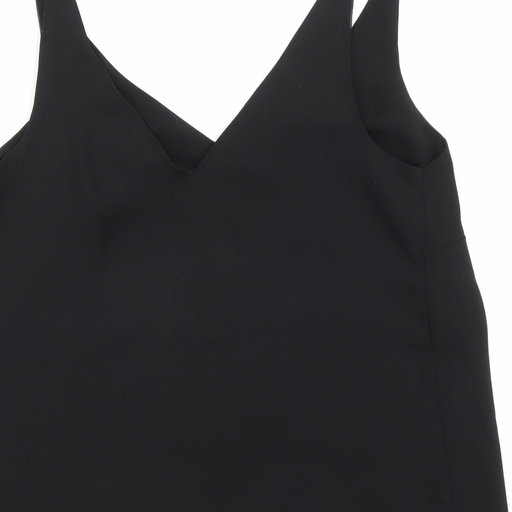 Papaya Womens Black Polyester Camisole Tank Size 12 V-Neck
