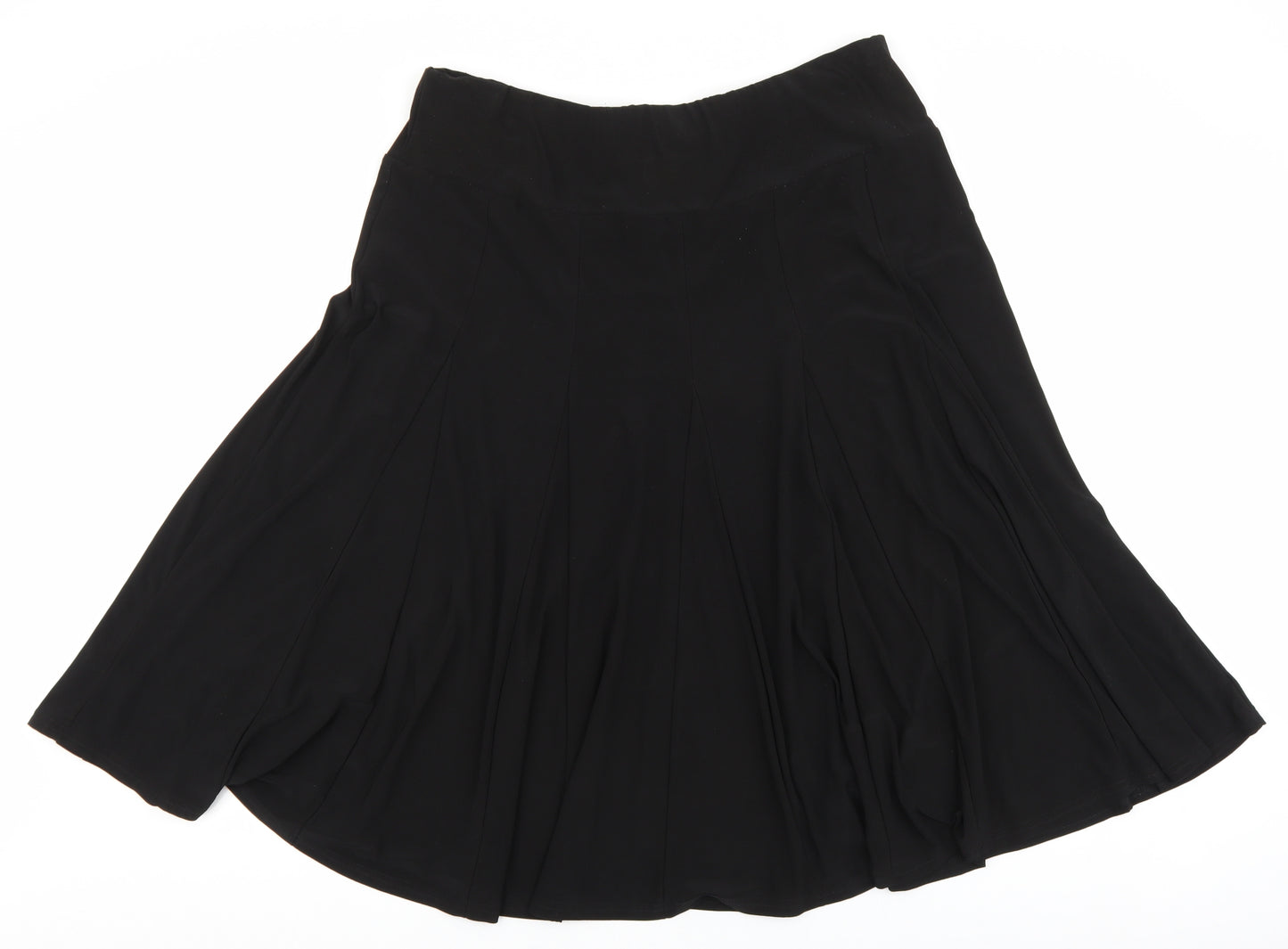 Essential Collection Womens Black Viscose Flare Skirt Size 18