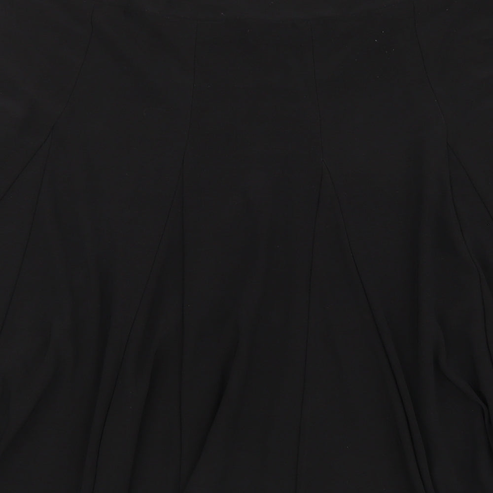 Essential Collection Womens Black Viscose Flare Skirt Size 18