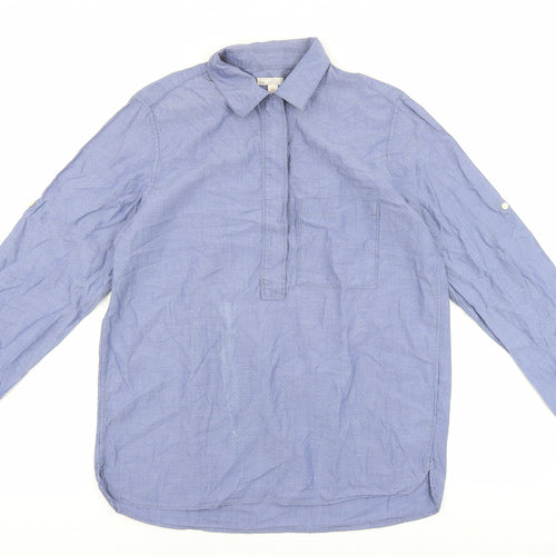 Gap Mens Blue Cotton Button-Up Size S Collared Button