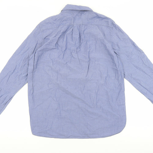 Gap Mens Blue Cotton Button-Up Size S Collared Button