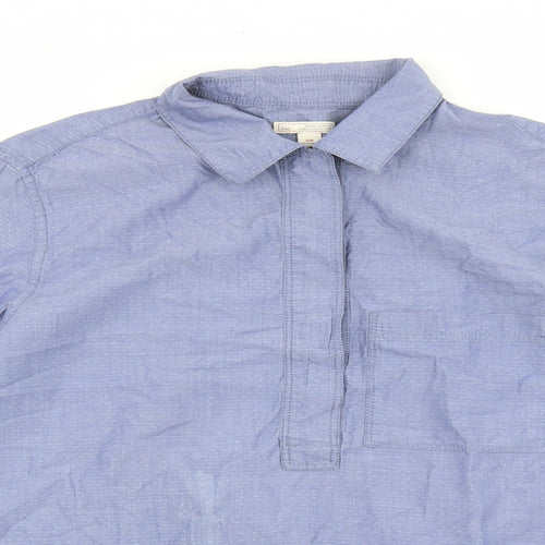 Gap Mens Blue Cotton Button-Up Size S Collared Button