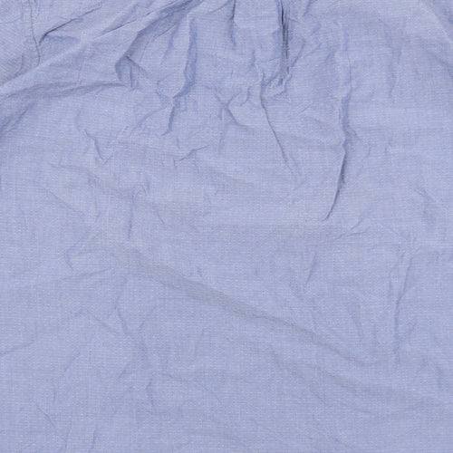 Gap Mens Blue Cotton Button-Up Size S Collared Button