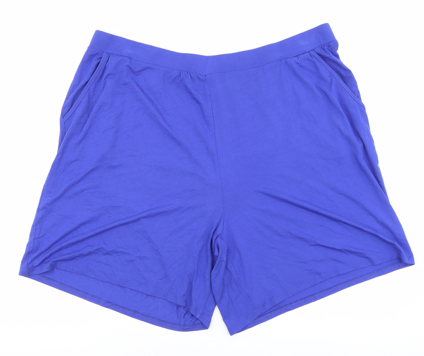 JULIPA Womens Blue Viscose Sweat Shorts Size 22 L8 in Regular