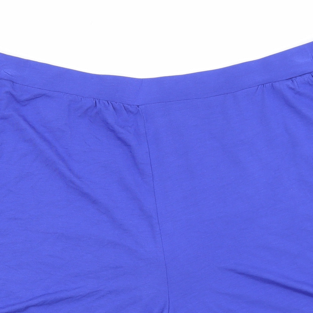 JULIPA Womens Blue Viscose Sweat Shorts Size 22 L8 in Regular