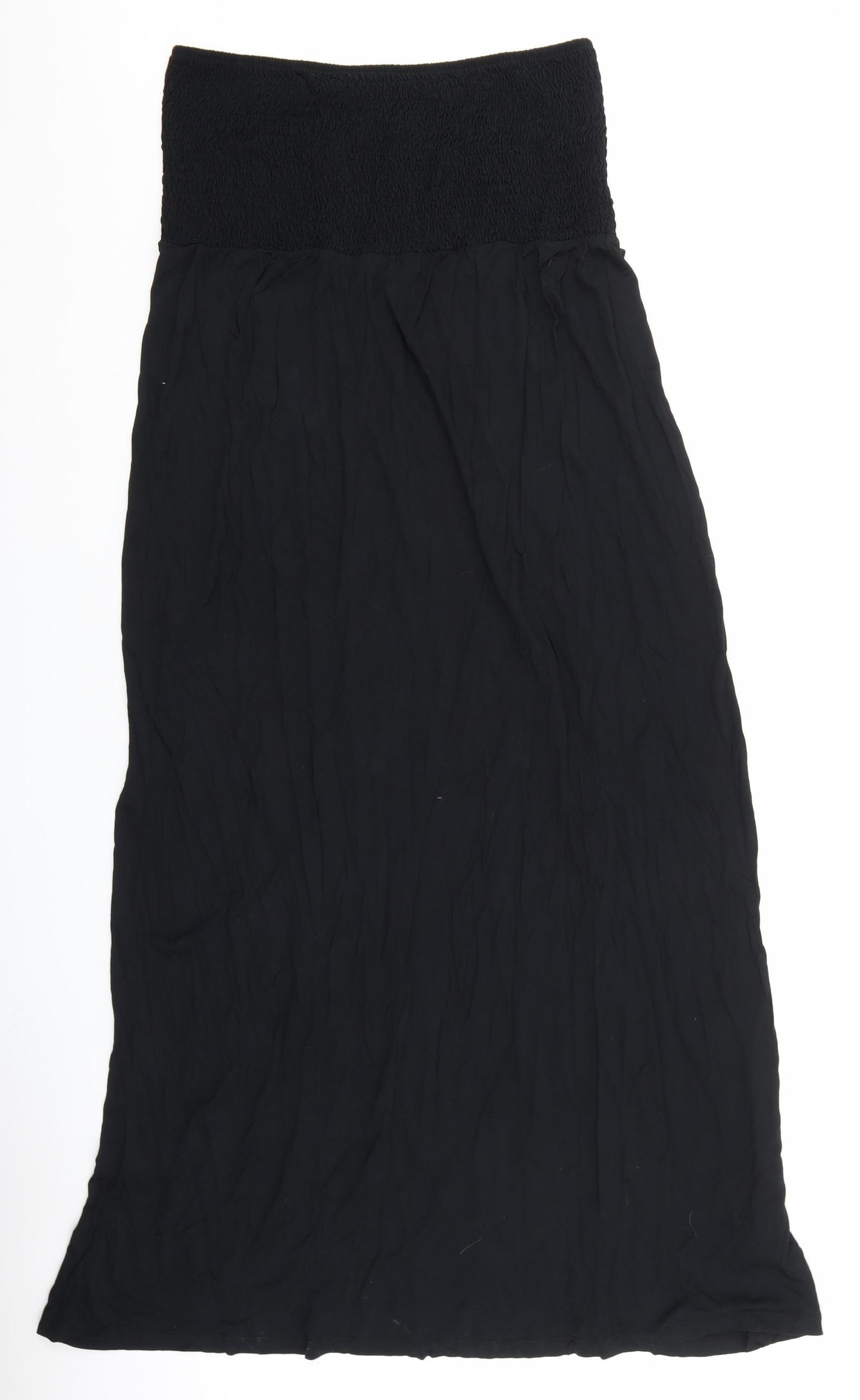 George Womens Black Viscose A-Line Size 16 Square Neck Pullover - Shirred Top