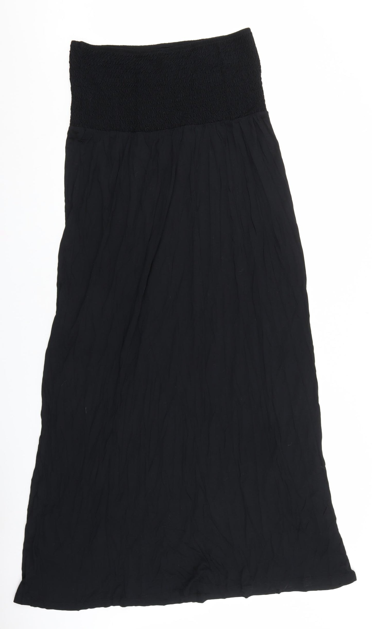 George Womens Black Viscose A-Line Size 16 Square Neck Pullover - Shirred Top