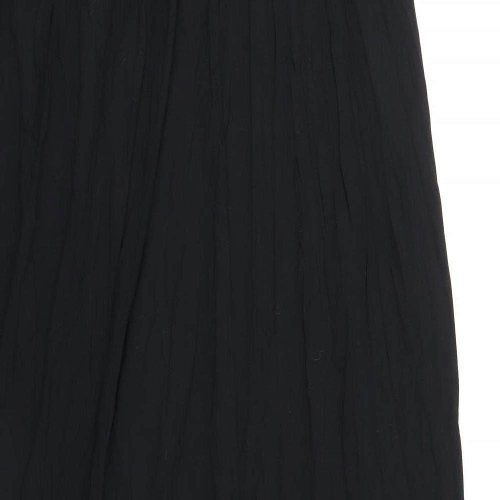 George Womens Black Viscose A-Line Size 16 Square Neck Pullover - Shirred Top