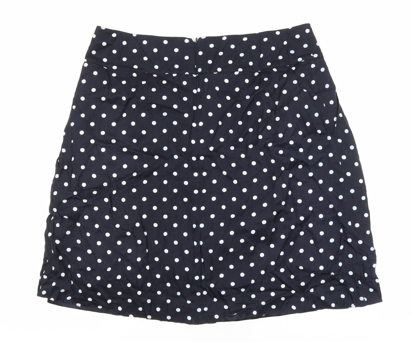 Planet Womens Blue Polka Dot Polyester Mini Skirt Size 35 in Zip