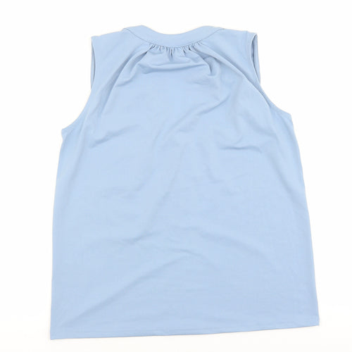 H&M Womens Blue Viscose Basic Blouse Size XS V-Neck