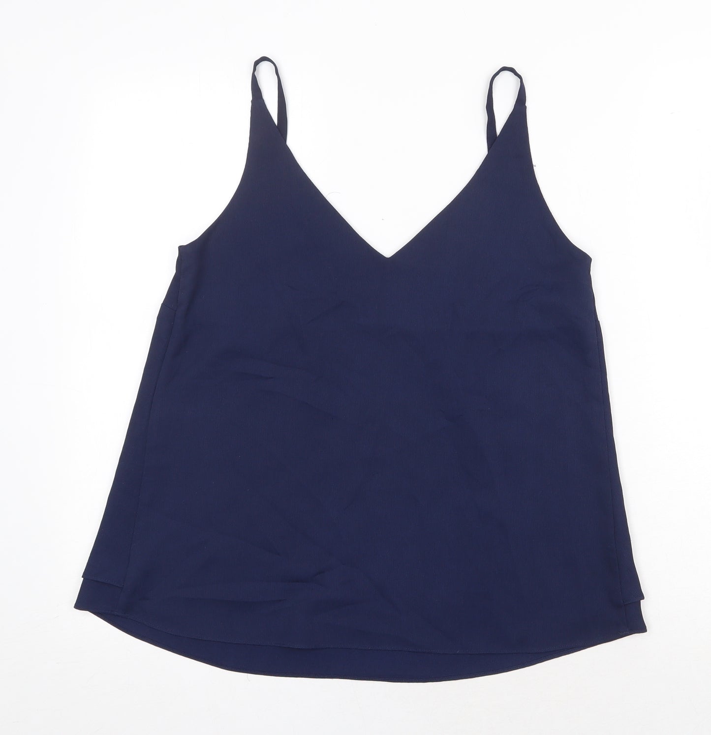 George Womens Blue Polyester Camisole Tank Size 8 V-Neck