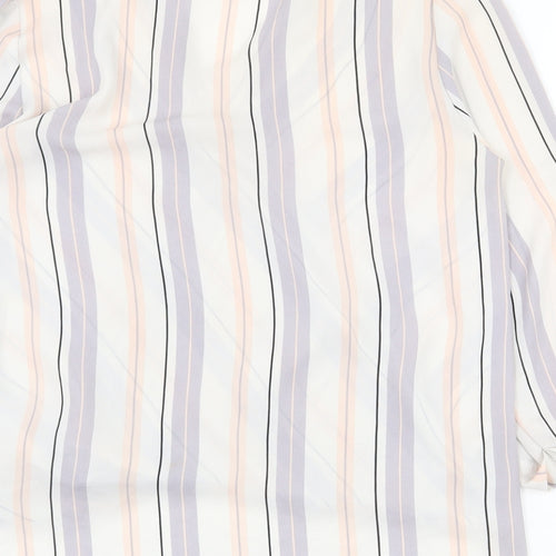 Atmosphere Womens Multicoloured Striped Polyester Basic Blouse Size 10 V-Neck