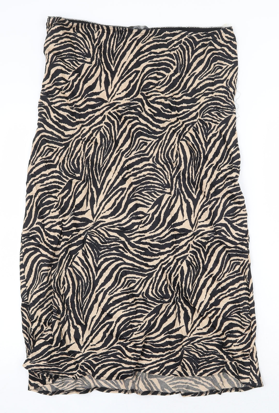 F&F Womens Beige Animal Print Polyester Straight & Pencil Skirt Size 16 - Tiger Print