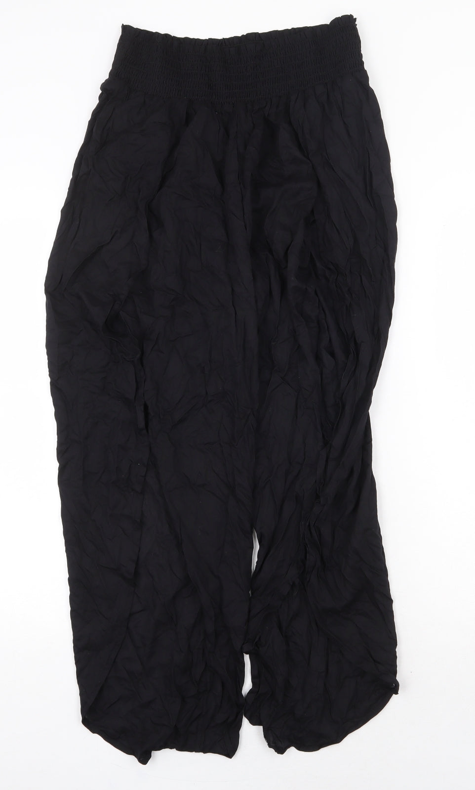 Primark Womens Black Polyester Harem Trousers Size S Regular