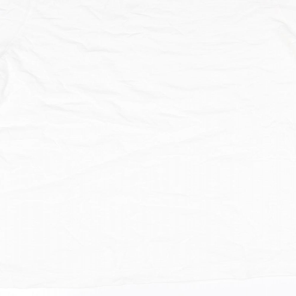 Marks and Spencer Womens White Cotton Basic Blouse Size 16 Round Neck