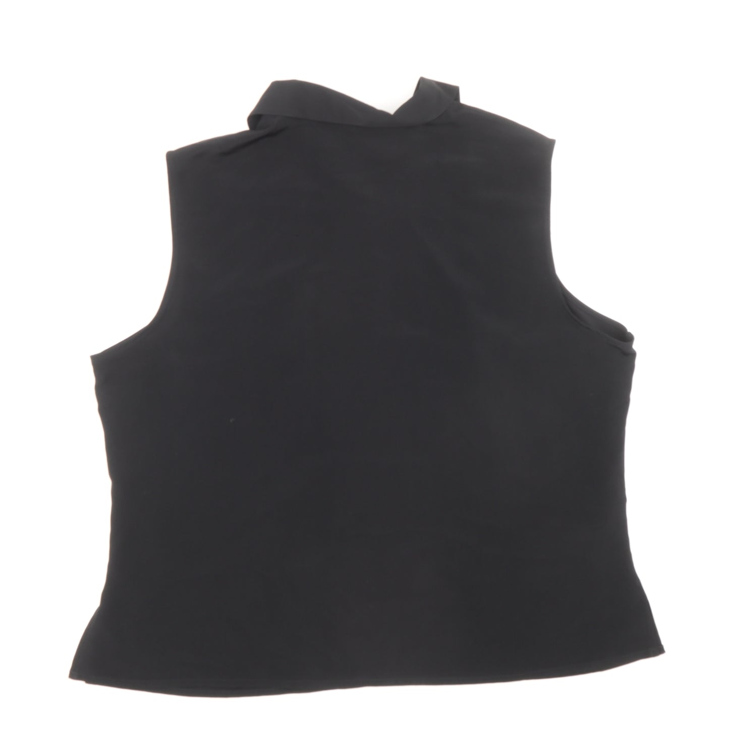 Preworn Womens Black Polyester Basic Polo Size 20 Collared
