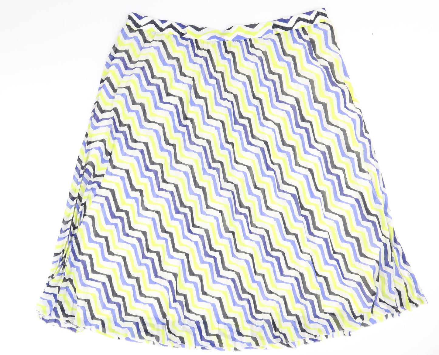 Marks and Spencer Womens Multicoloured Geometric Polyester A-Line Skirt Size 24
