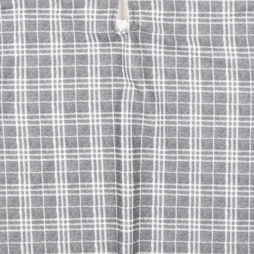 Padini Womens Grey Plaid Polyester Cropped T-Shirt Size M Collared