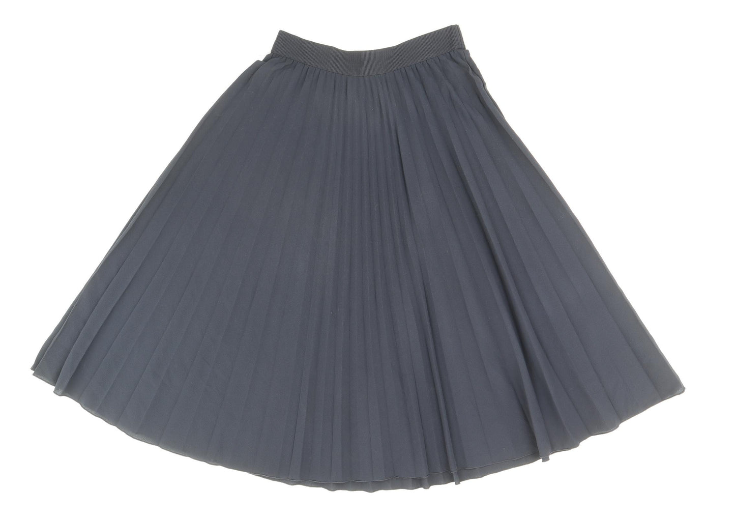 H&M Womens Blue Polyester Pleated Skirt Size 10