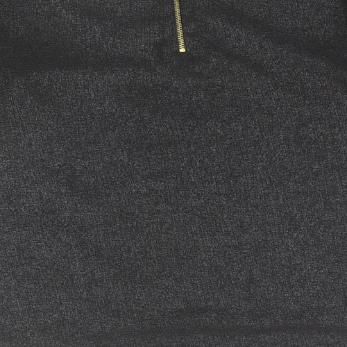 Atmosphere Womens Black Polyester Basic T-Shirt Size 10 Round Neck