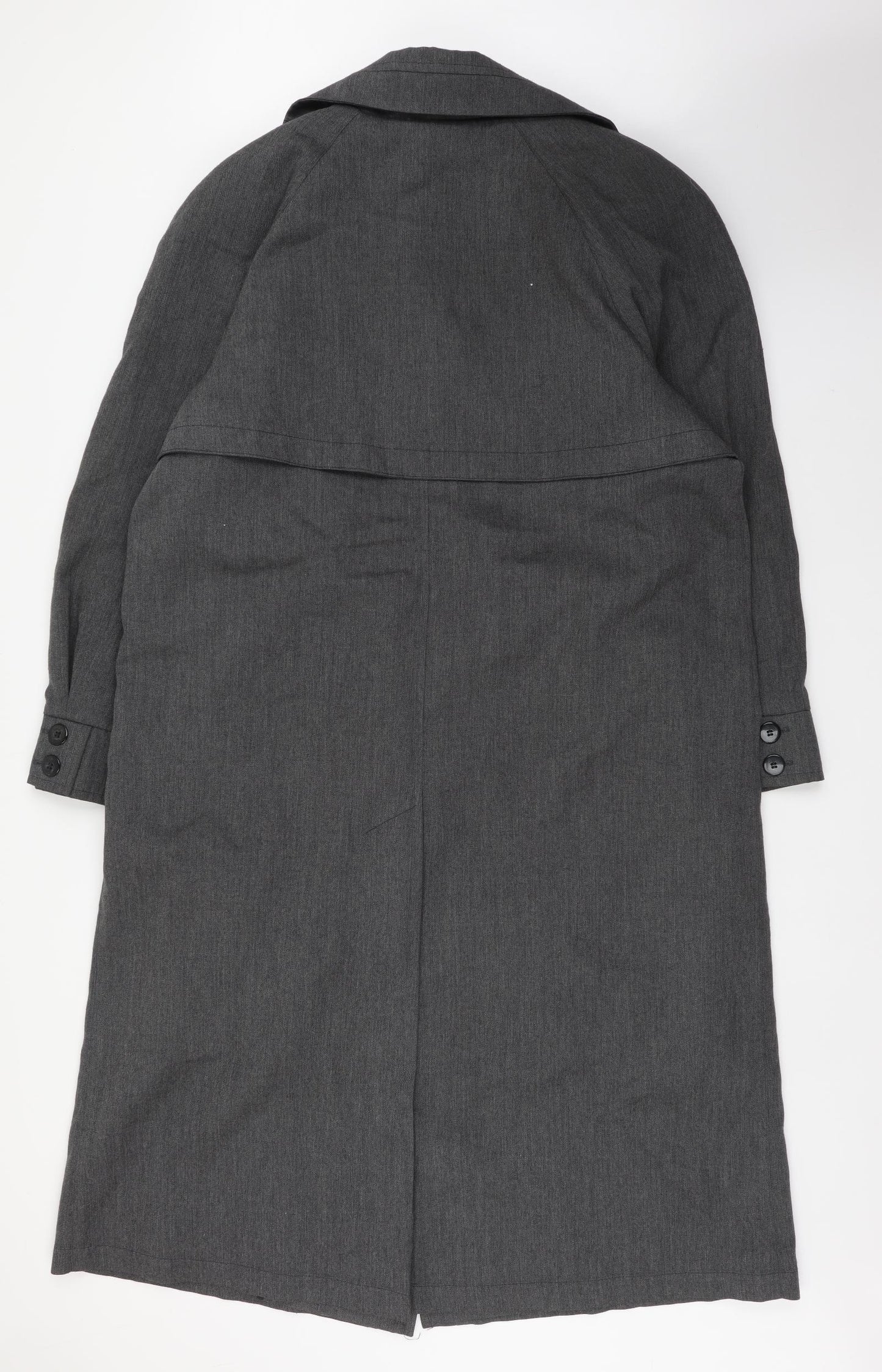 London Fog Womens Grey Overcoat Coat Size 10 Button