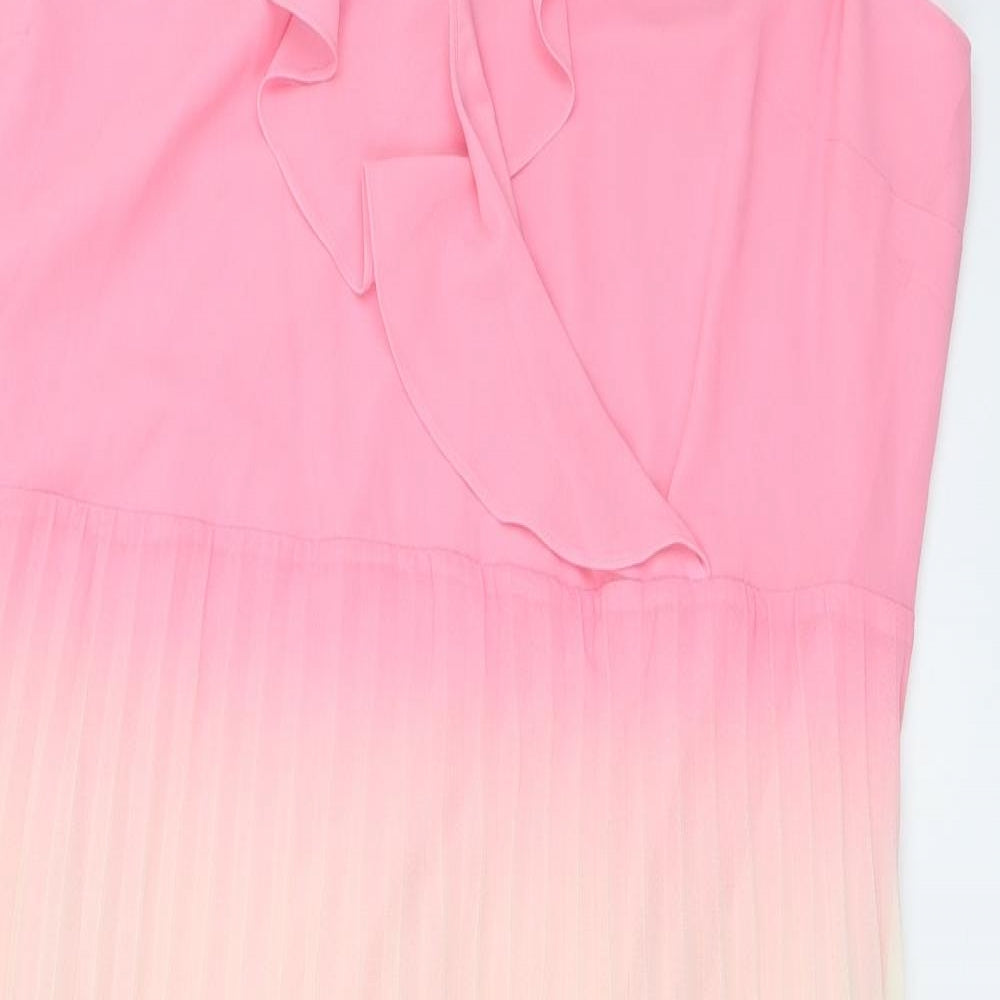Marks and Spencer Womens Multicoloured Polyester A-Line Size 22 V-Neck Pullover - Ombre
