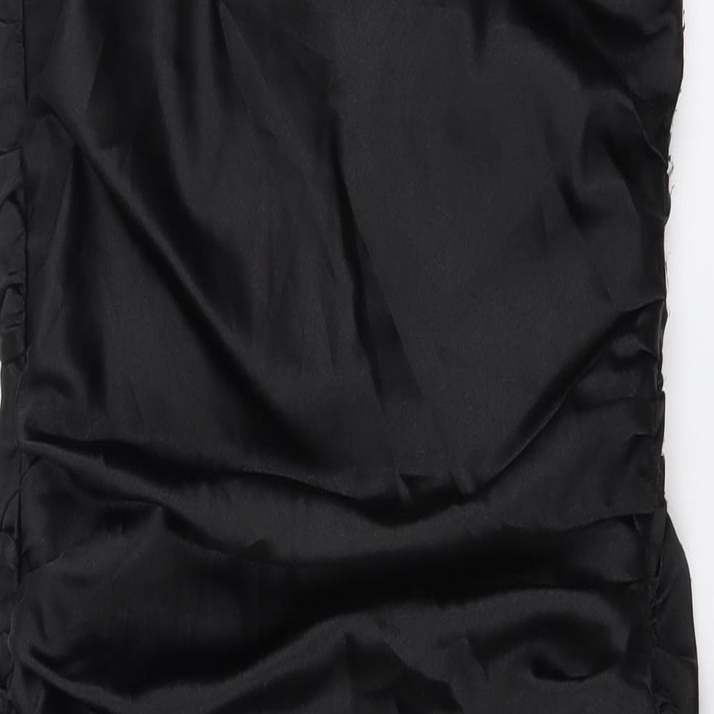 Vivir Womens Black Polyester Sheath Size M Halter Zip