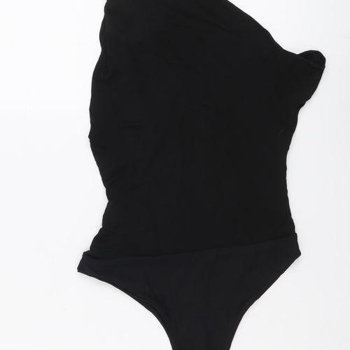Zara Womens Black Polyester Bodysuit One-Piece Size XS Snap