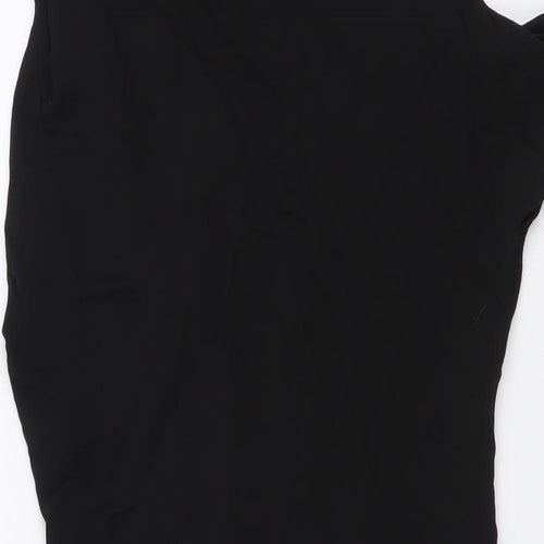 Zara Womens Black Polyester Bodysuit One-Piece Size XS Snap