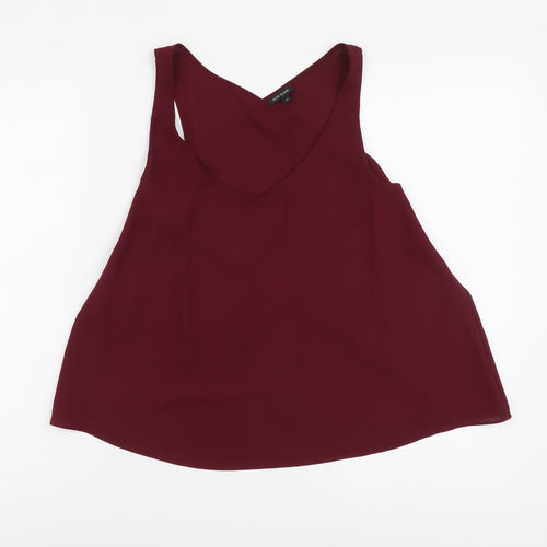 River Island Womens Purple Polyester Camisole Tank Size 10 V-Neck